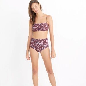 Madewell Second Wave Retro High Waisted Bikini Set Size Medium